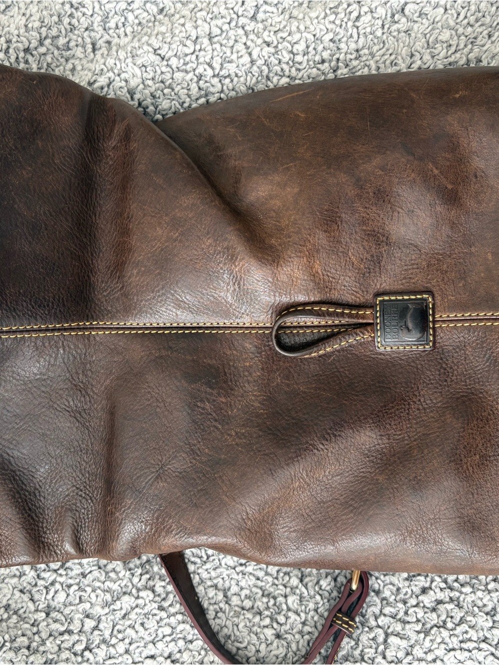 Dooney & Bourke Dark Brown Leather Crossbody Bag - Picture 3 of 5